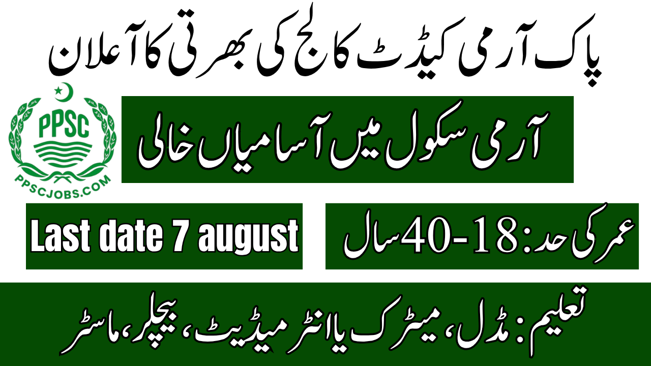 Cadet College Okara Jobs