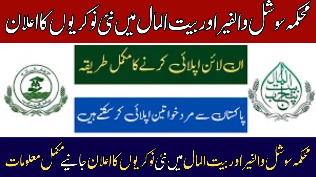 Social Welfare & Bait ul Maal Sargodha Division Jobs