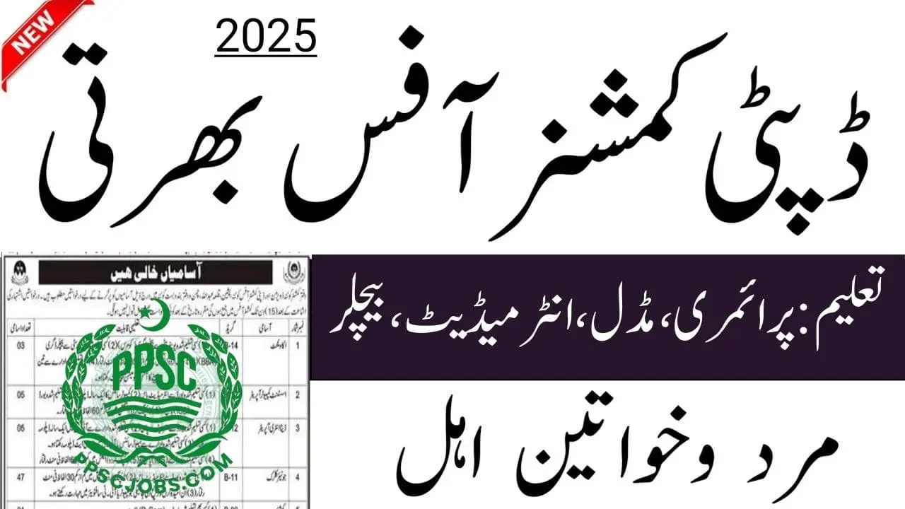 Deputy Commissioner DC Sibi Division Jobs 2025
