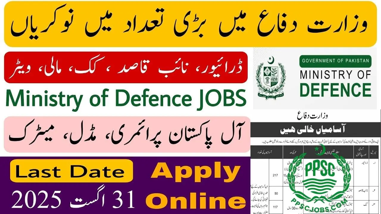 Ministry of Defence Class IV Jobs 2025