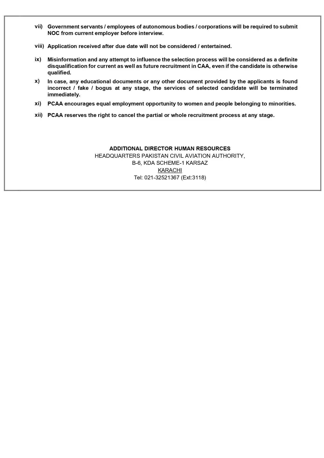 Pakistan Civil Aviation Authority PCAA Jobs 2025