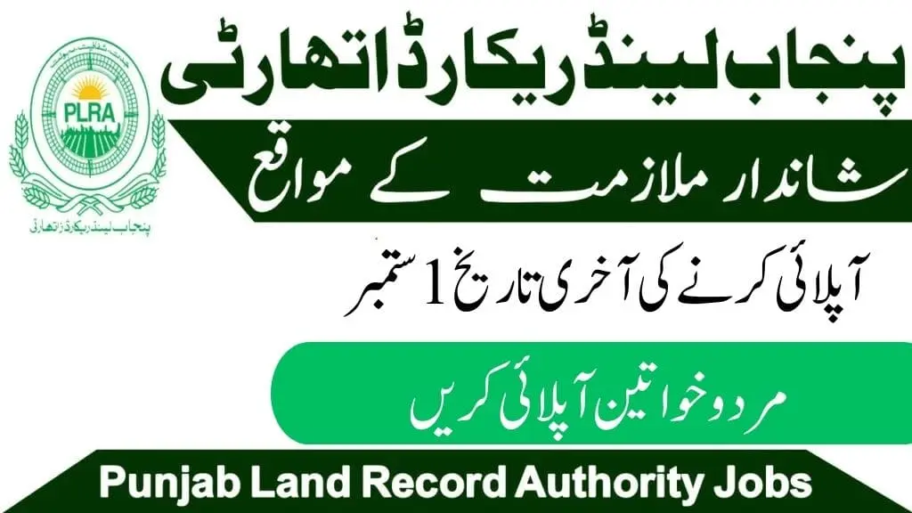 Punjab Land Records Authority PLRA Jobs 2025