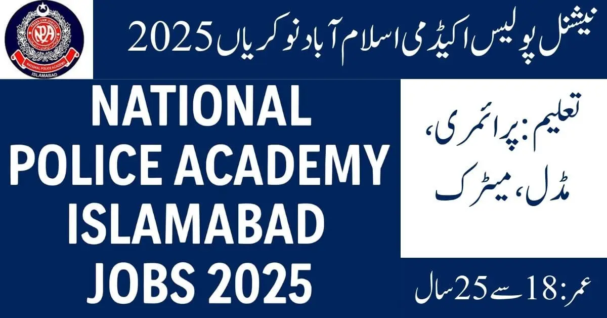 National Police Academy Islamabad Jobs 2025