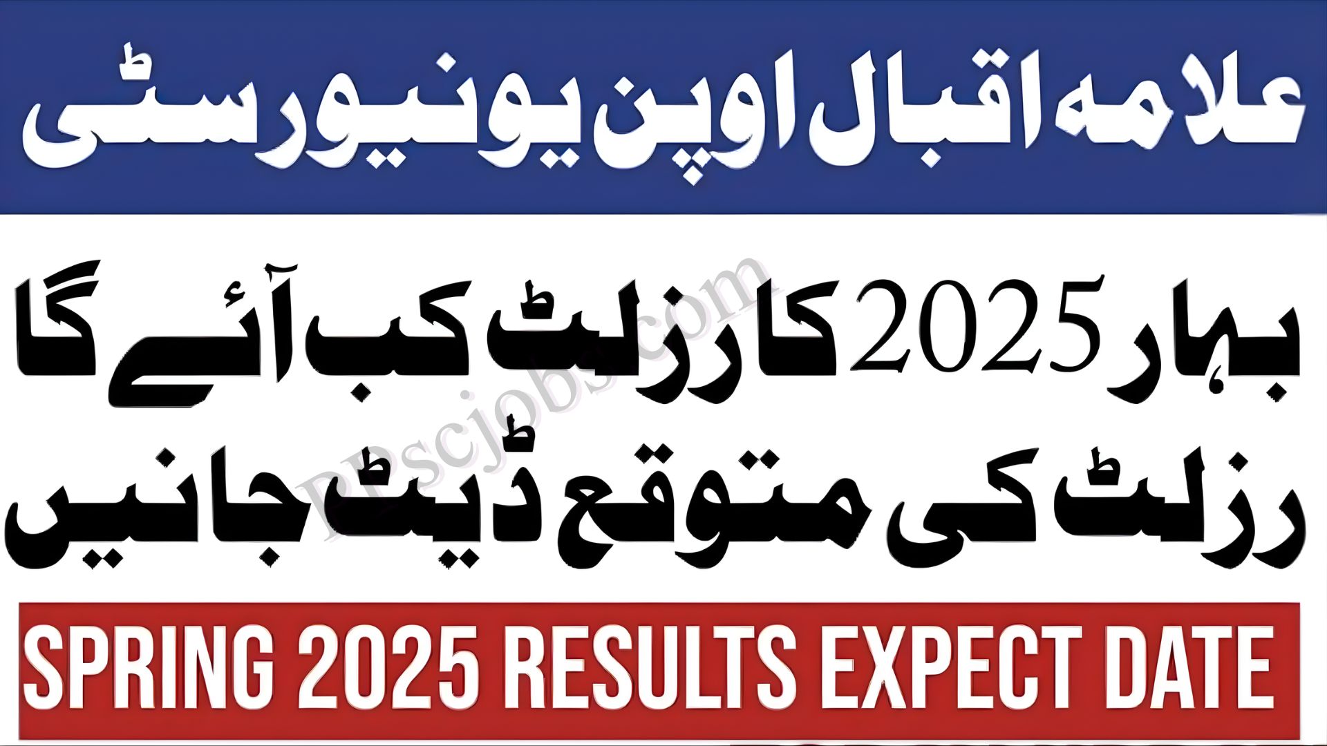 Allama Iqbal Open University Spring Result
