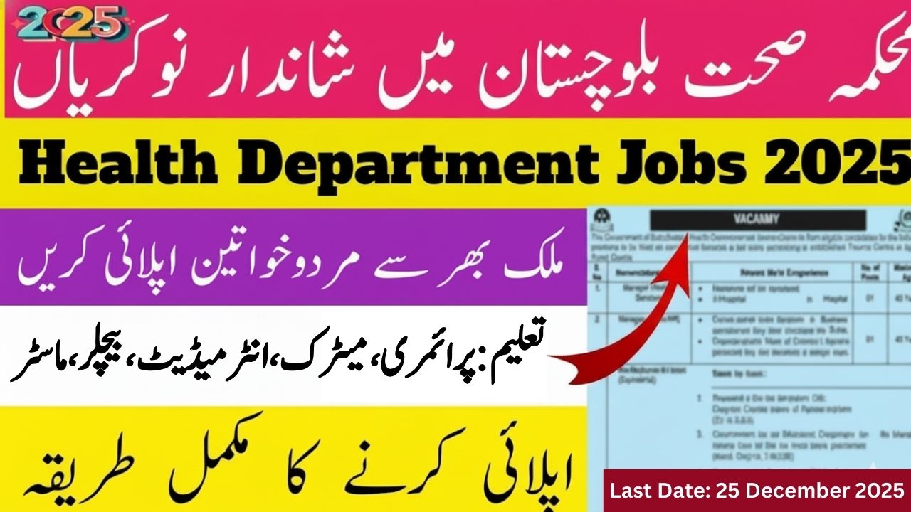 Balochistan Health Department Jobs
