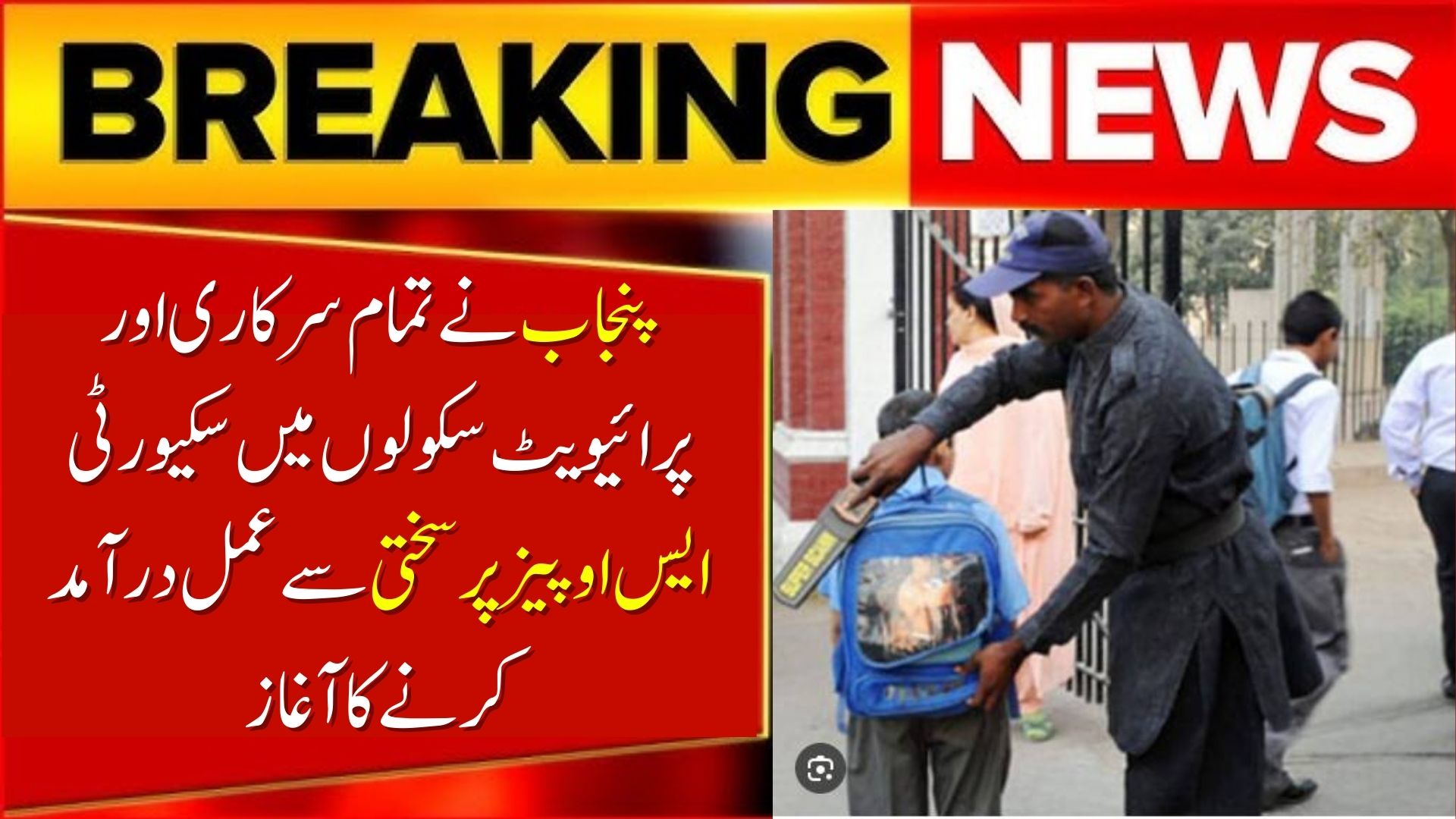 Punjab Orders Strict Implementation of Security SOPs