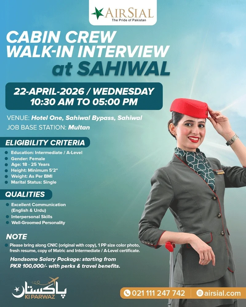 Air Sial Cabin Crew Jobs 2026