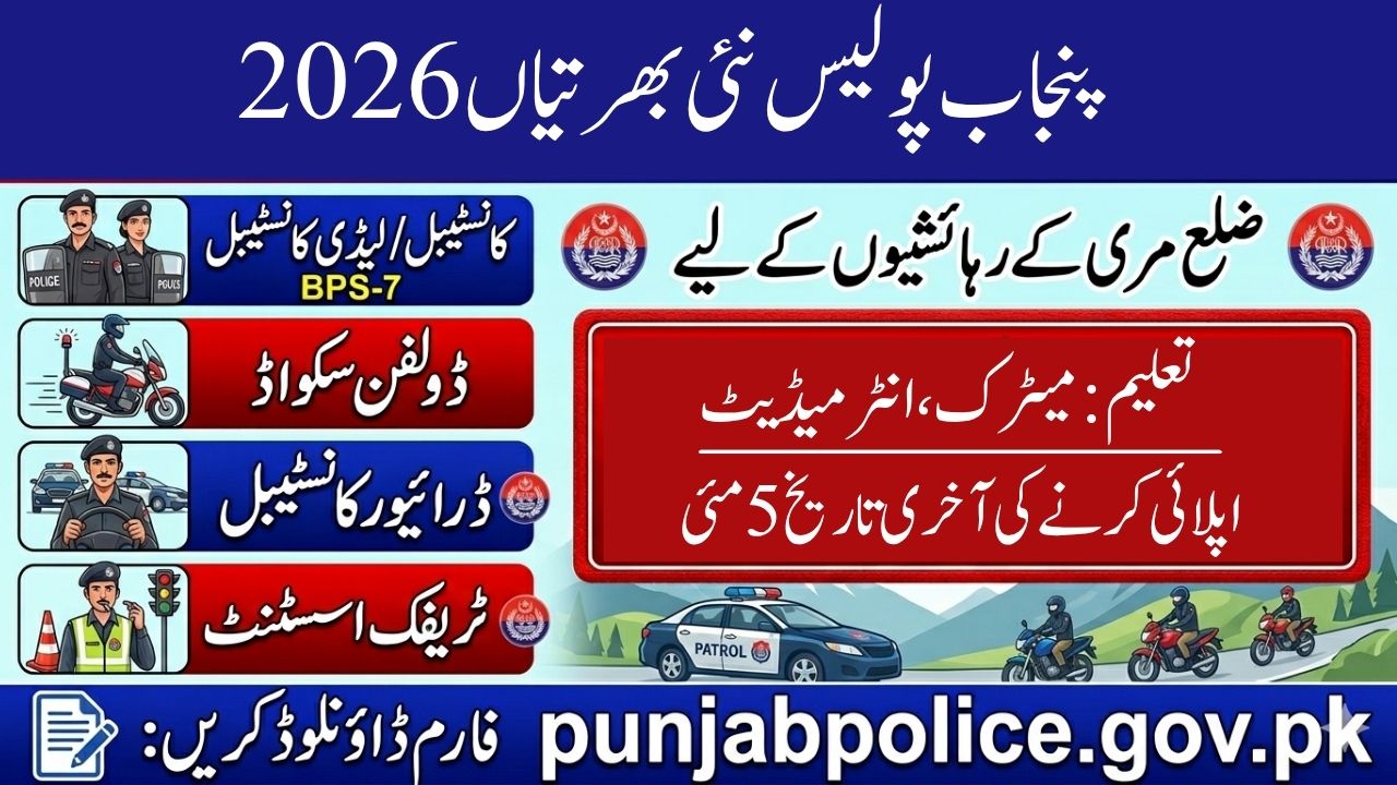 Punjab Police Jobs 2026 Apply Online