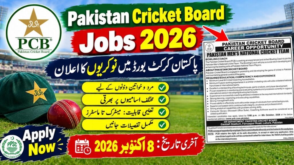 Pakistan Cricket Board Jobs 2026