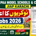 PAA Model Schools & College JIAP Karachi Jobs 2026